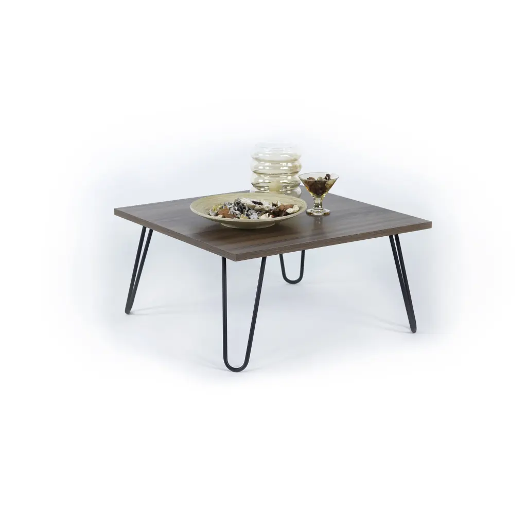 Lona Coffee Table 4 Metallic Legs Living Room White Timber furnia