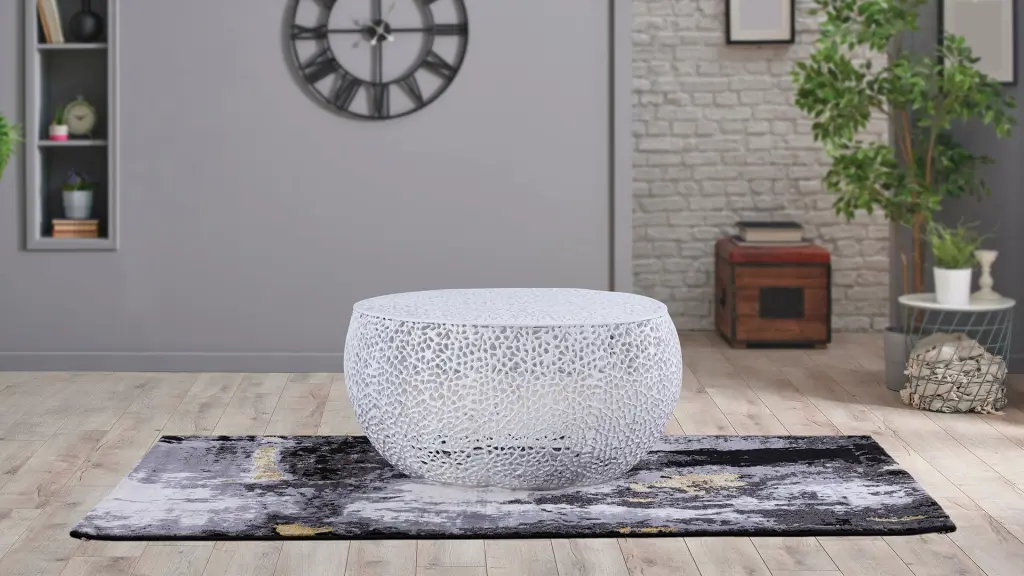 T3502 32 Inch Round Coffee Table White Contemporary Design galaxy home furnishings