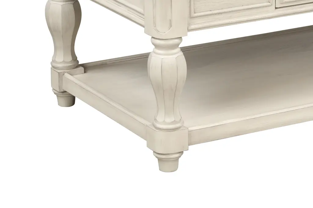 Two Toned Cocktail Table Storage Ancient White MDF ihomefurnishings