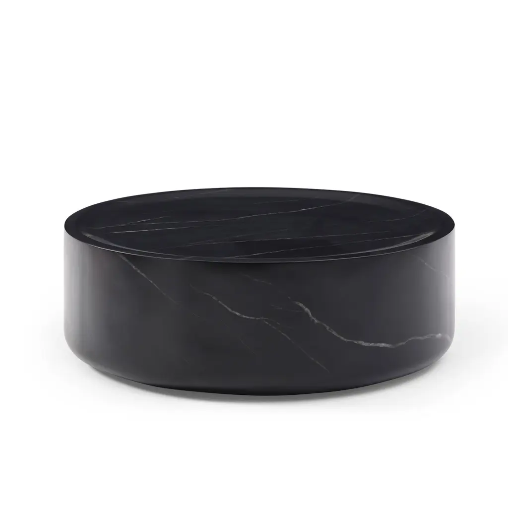 31.49 Inch Round Coffee Table Sturdy Fiberglass Living Room Table justone interior