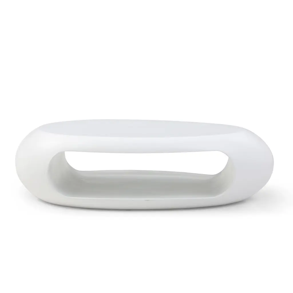 47.24 Inch Modern Oval Coffee Table Sturdy Fiberglass Cocktail Table justone interior