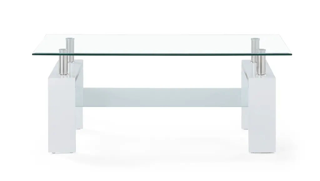 Marshall Coffee Table White Solid Wood MDF Modern Living Room Center Table luxe modern furniture