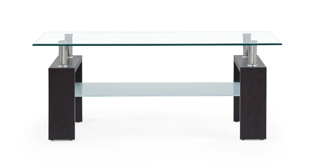 Zuma Coffee Table Walnut Finish Solid Wood MDF Construction luxe modern furniture