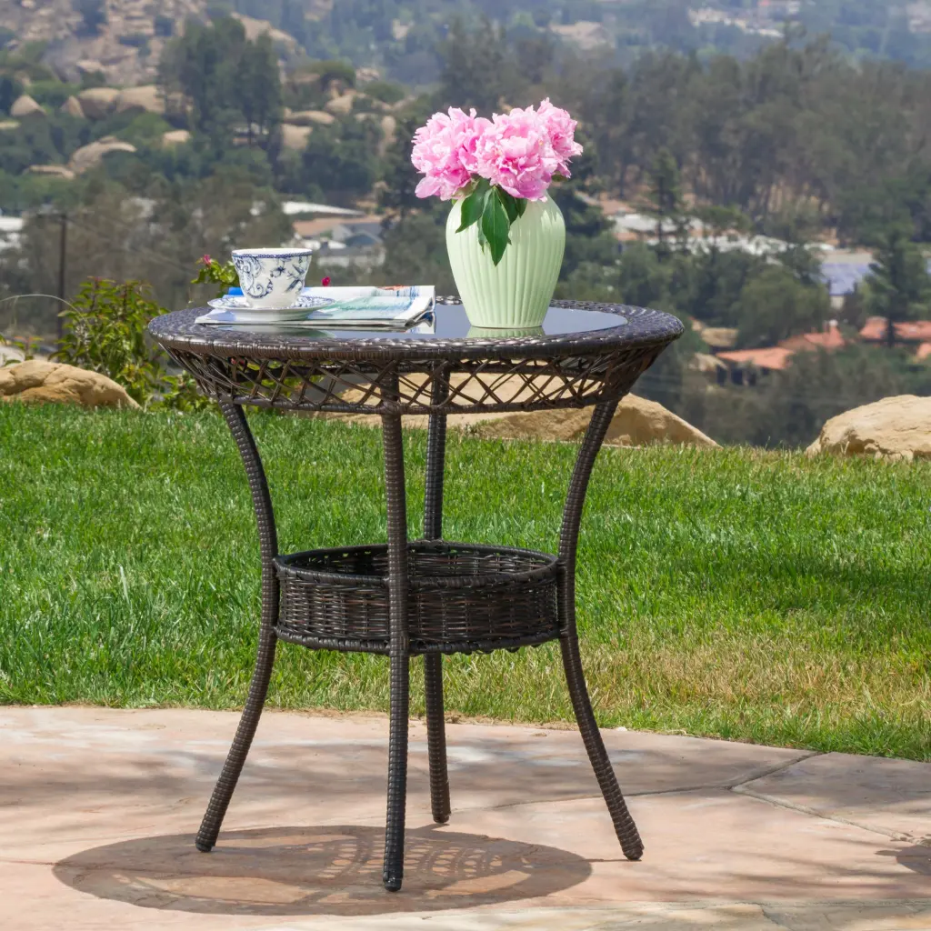 Figi Pe 27In Crystal Table Brown Multi Ferrous Metal nh-vivalux
