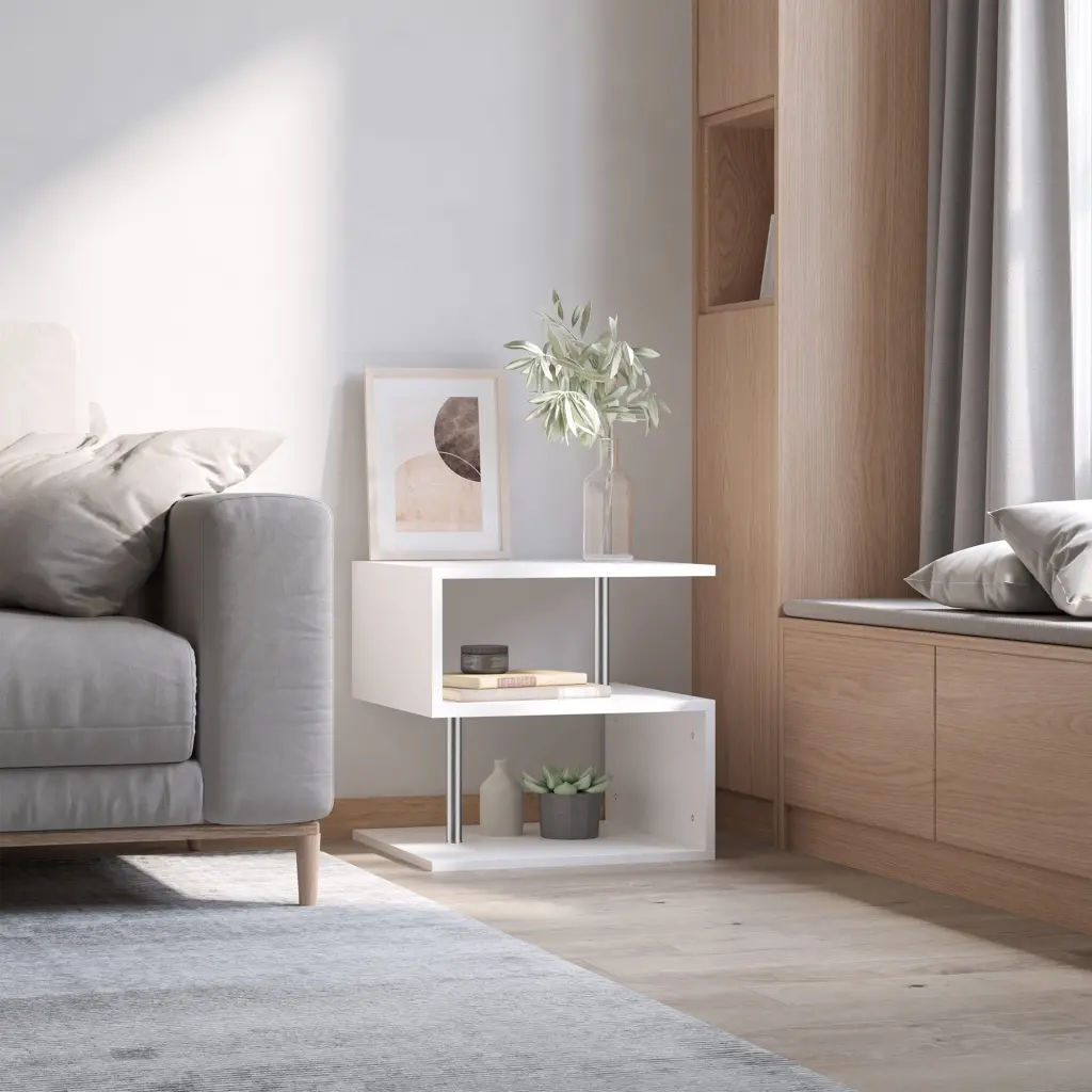 DFW Modern Black Coffee Table S Shape Living Room rnb