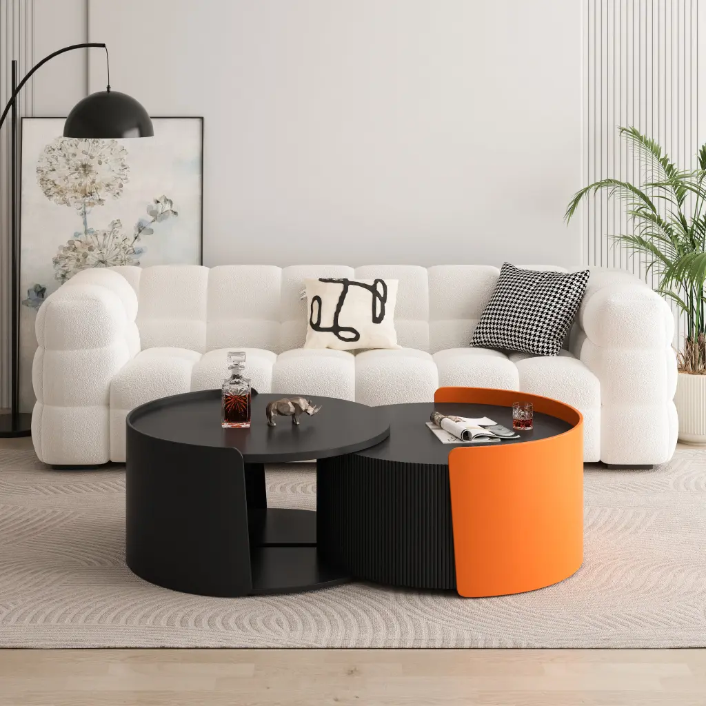 Nesting Coffee Table Round Nesting Tables And End Tables Small Spaces rnb