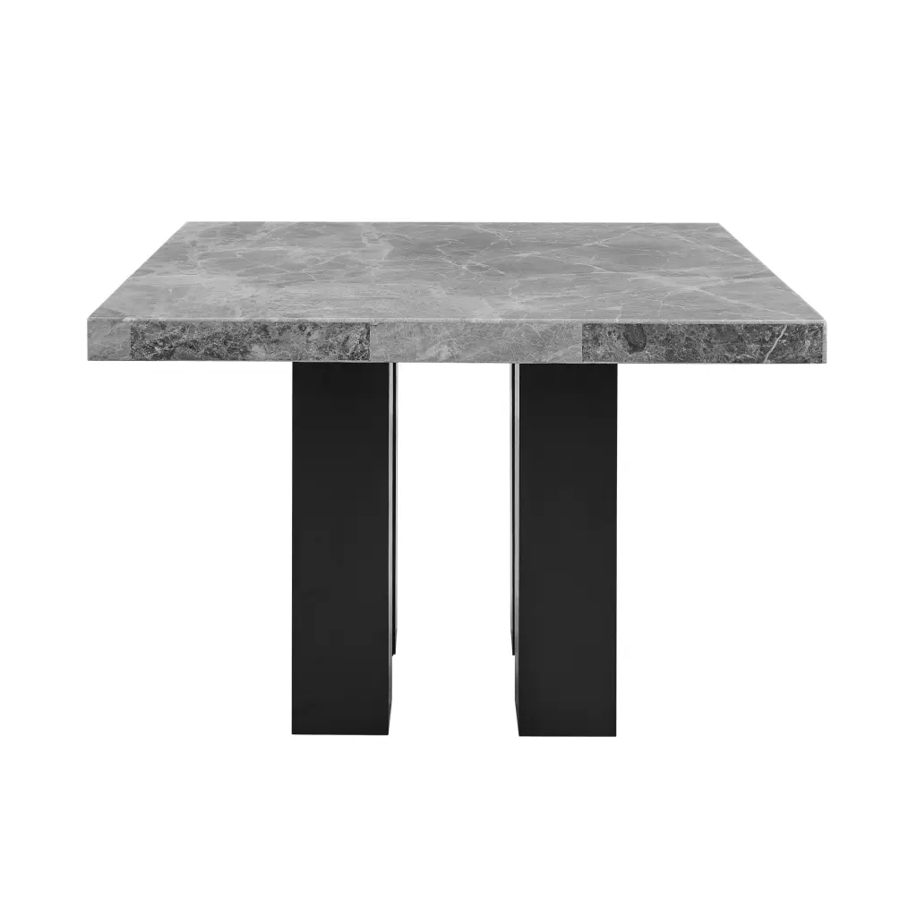 Camila Square Gray Marble Top Table Dark Gray Marble Coffee Table steve silver furniture