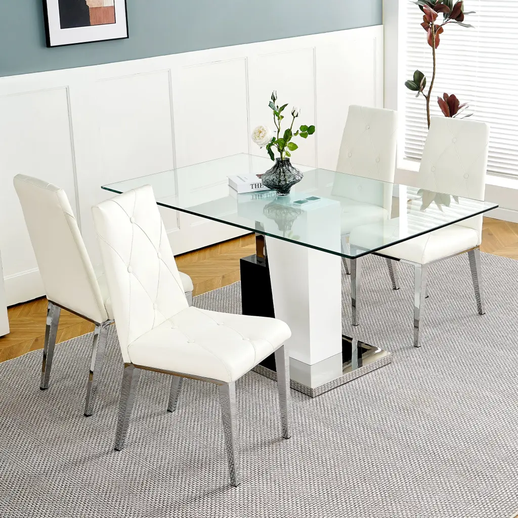 Modern Crystal Table - Elegant Transparent Design Long-Lasting Durability youngmagic