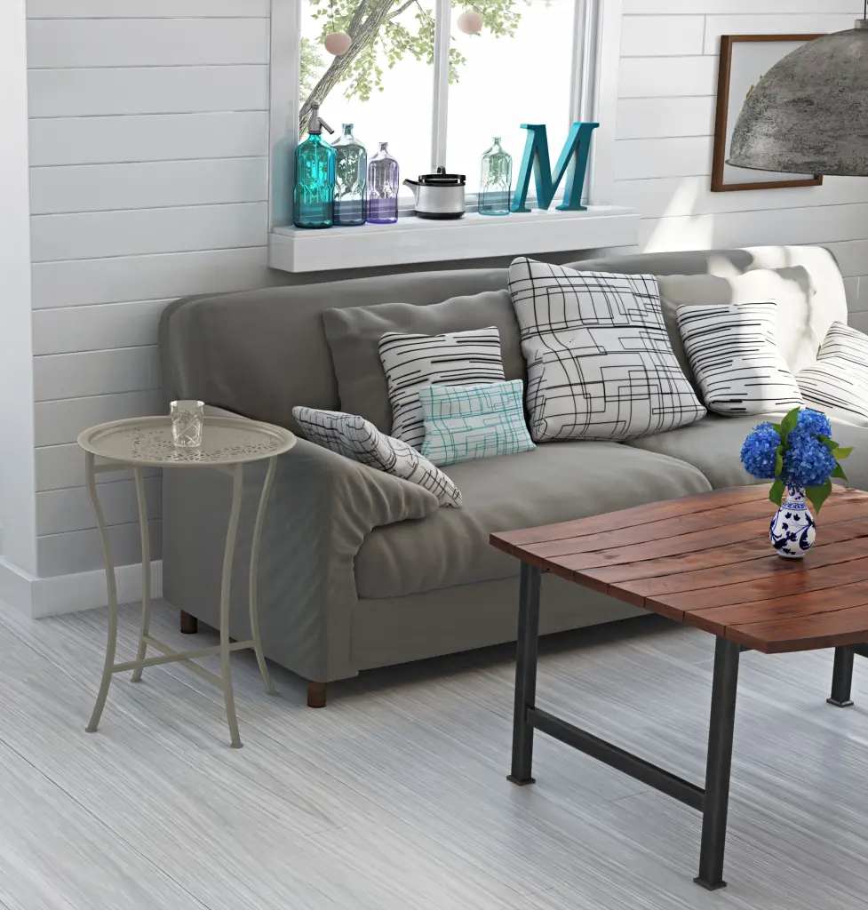 Collapsible Side Table Removable E-reader Top Laser Cut Design Powder Coat atlantic inc.