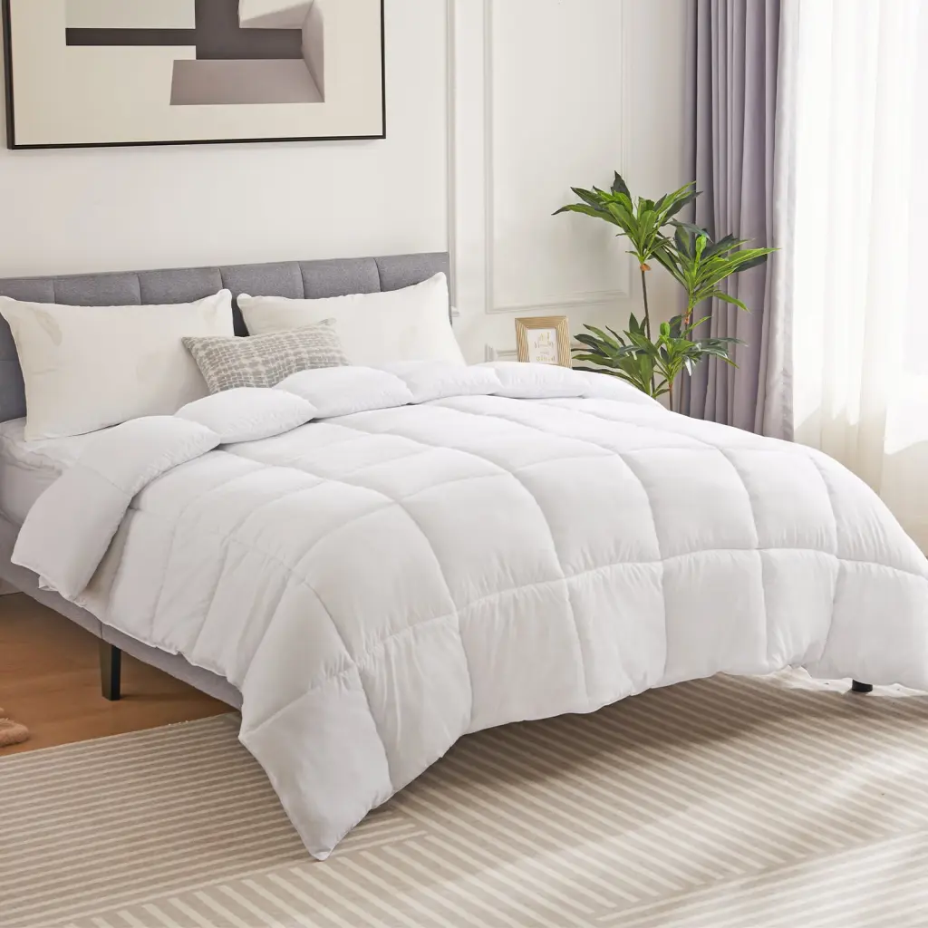 Bedding Polyester Comforter Duvet Insert - Quilted Comforter Corner Tabs w2201