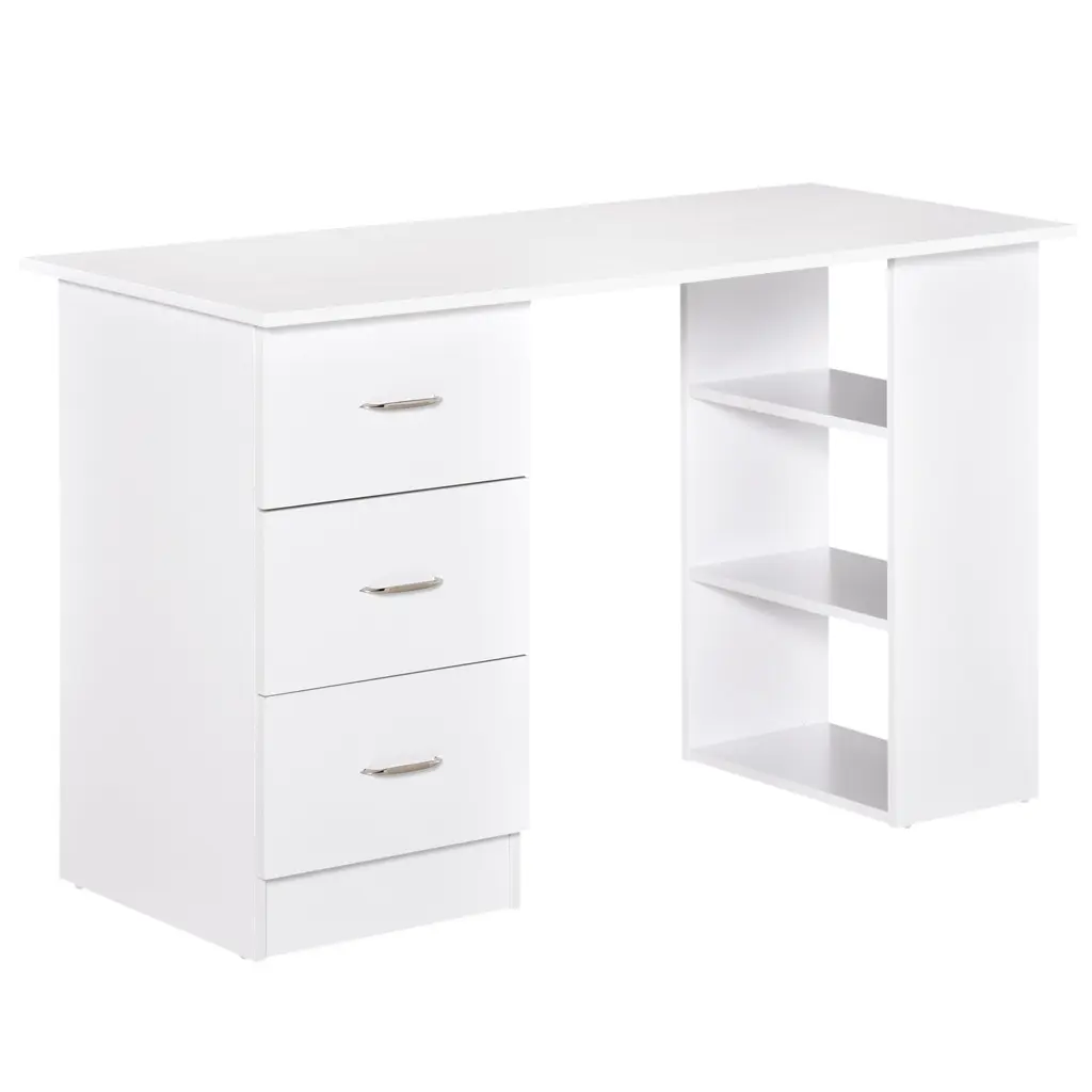 Homcom 47 Inch Modern Home Office Computer Desk Bookcase Combo Writing Table Workstation aosom business