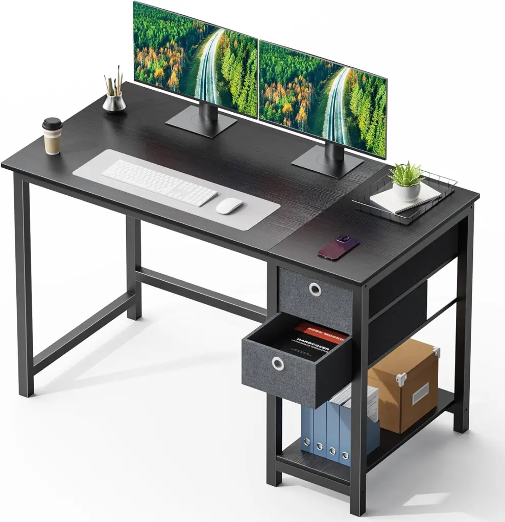 47 Inch Computer Desk Drawers Stationery Writing and Kids Study w1134dhs
