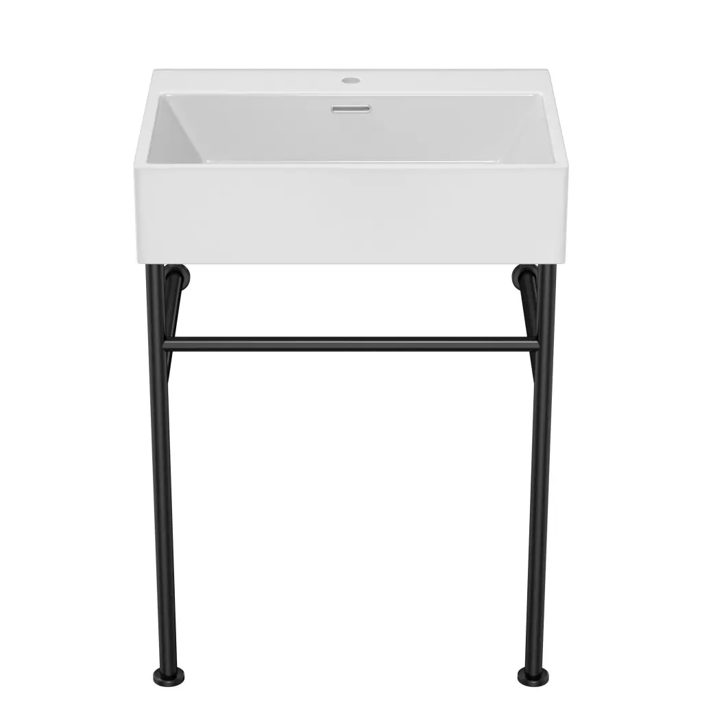 24 Inch Bathroom Console Sink Overflow Porcelain White lordear