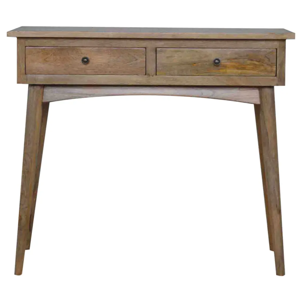 Hallway 2 Drawer Console Table Solid Oak Wood Entryway Furniture artisan furniture