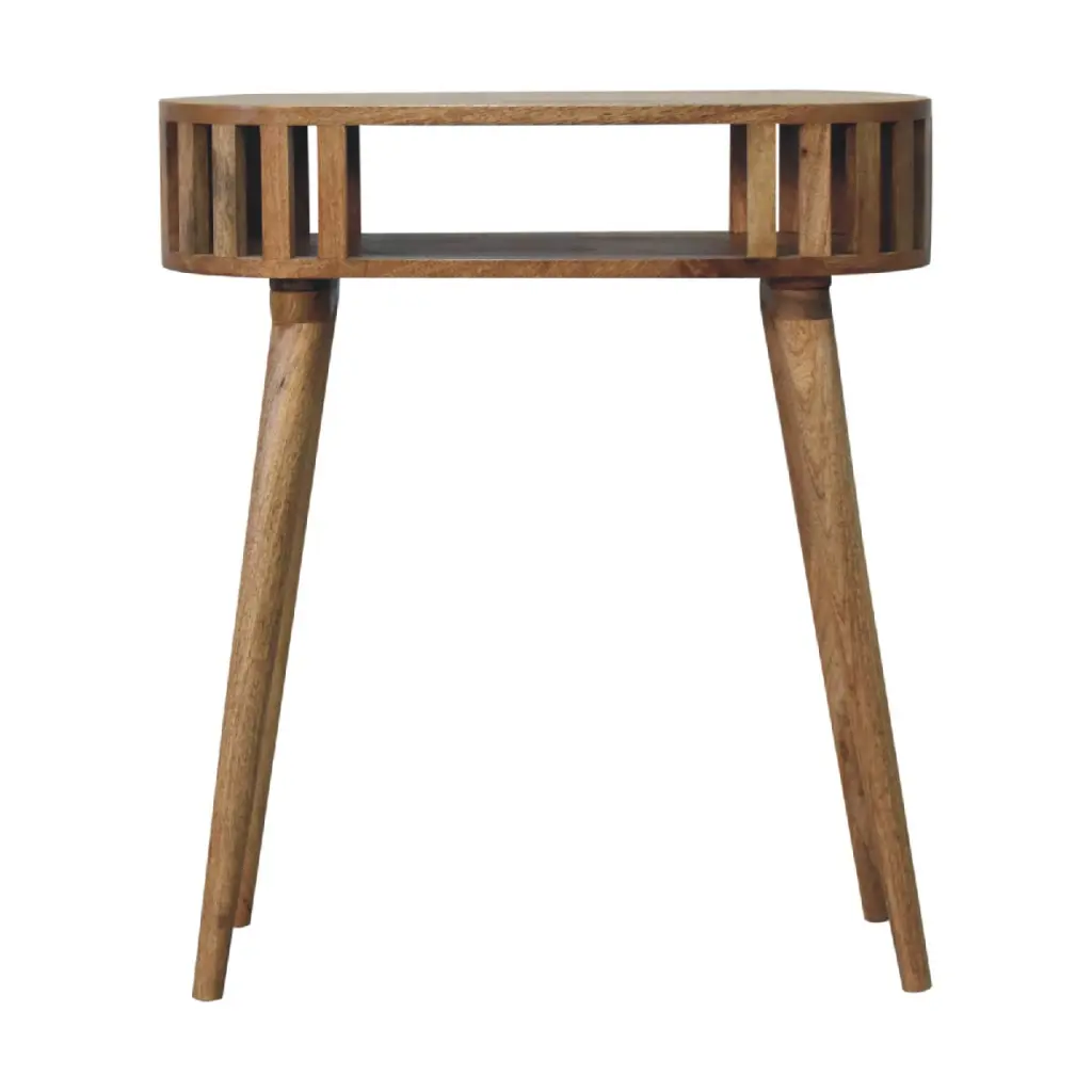 Solid Wood Ariella Console Table Light Oak Light Brown Primary Living artisan furniture