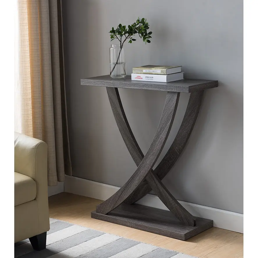 Modern Console Table Curved Intersecting Legs and Spacious Top Design id usa