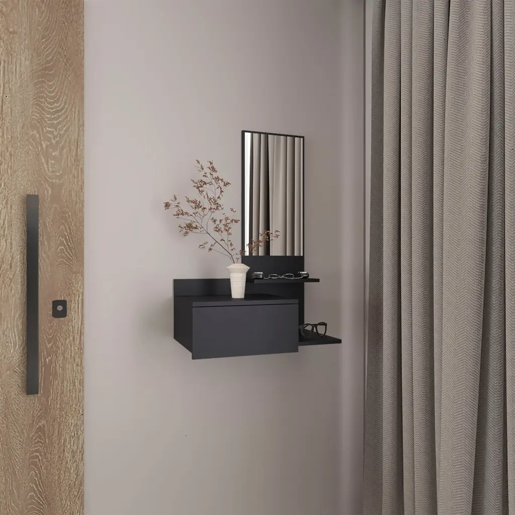 Vienna 23.6 Inch Wide 3 Tier Shelf Floating Mirror Console Table Entryway rta muebles colombia