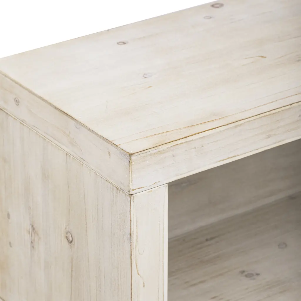 Retro Console Table Symmetrical 2 Tier Open Shelf Entryway and Living Room trexm