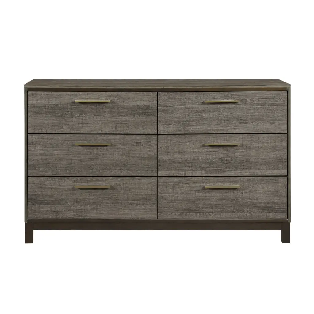 Contemporary Styling 6 Drawer Dresser Antique Bar Pulls kanepe