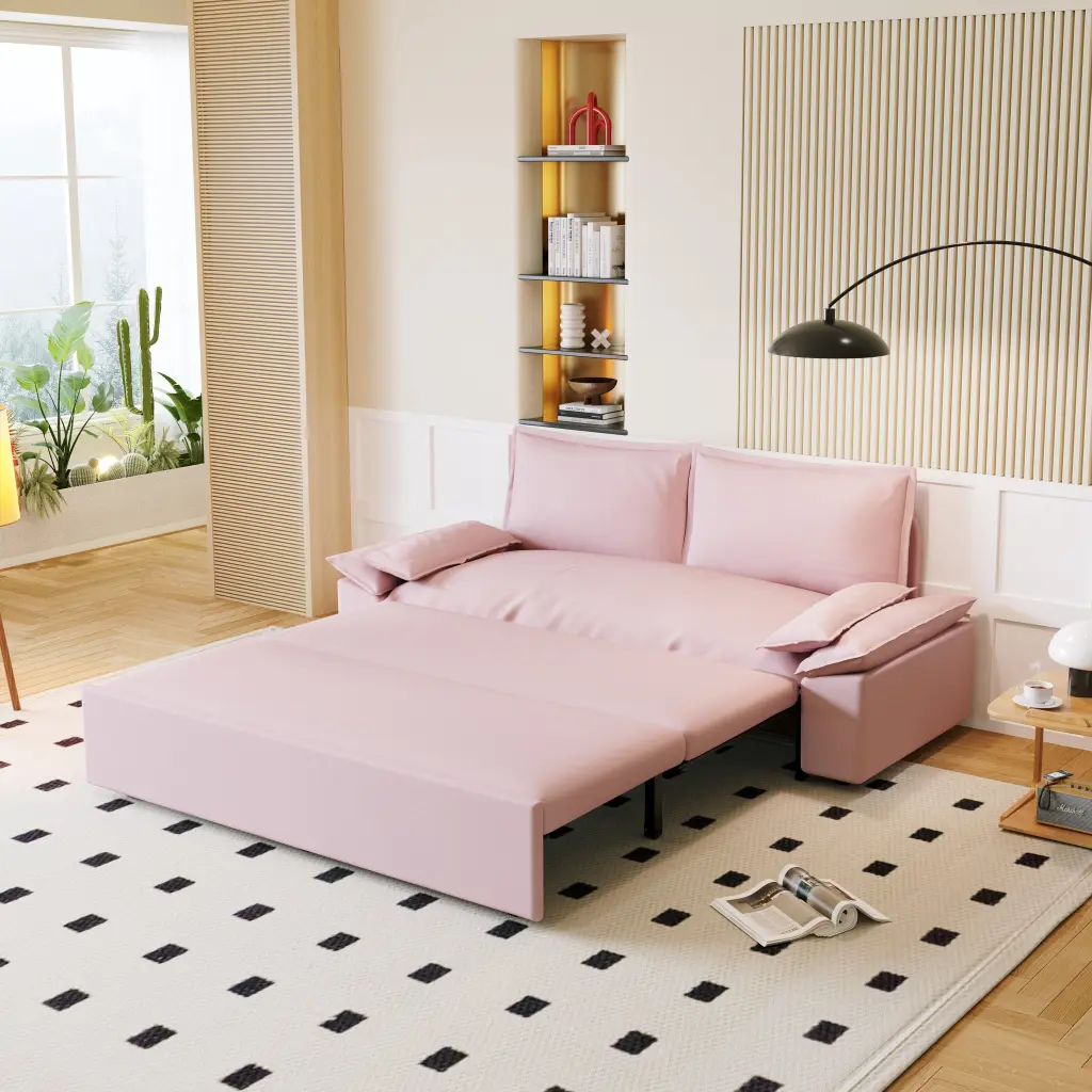 70.1 Inch Queen Pull Out Sofa Bed 3 1 Convertible Sleeper Sofa Storage Small Spaces bobby furniture