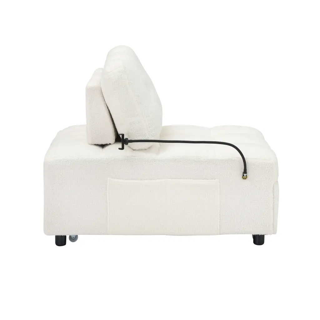 40.20 Inches Long Teddy Sofa Fabric Convertible Sofa Bed Living Room fan chen furniture