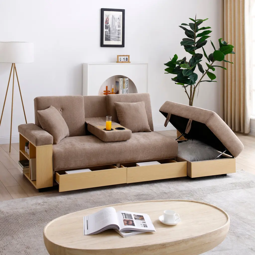 Convertible Sleeper Sofa Couch Multifunctional Double Folding Sofa Bed trusting furniture