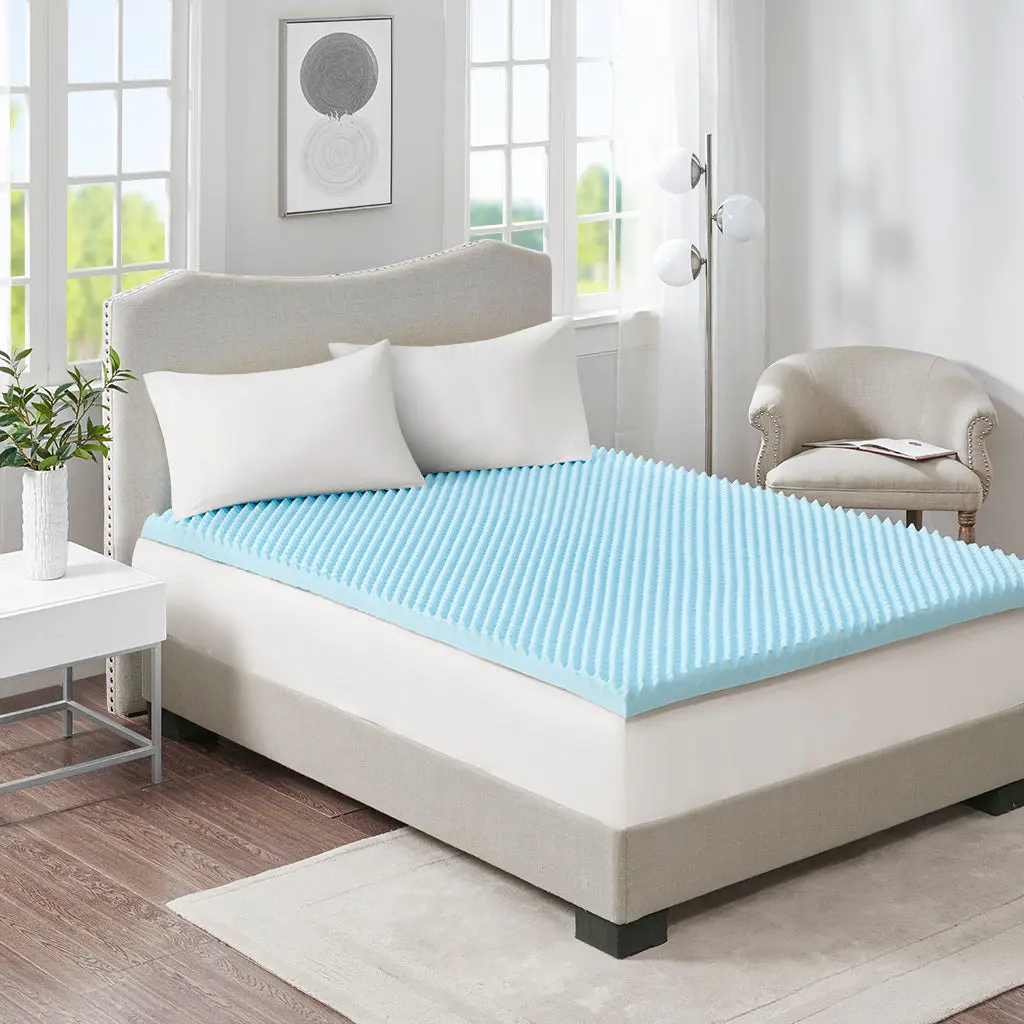 All Season Reversible Cooling Bedding Topper Blue Foam Sensitive Skin Safe jla