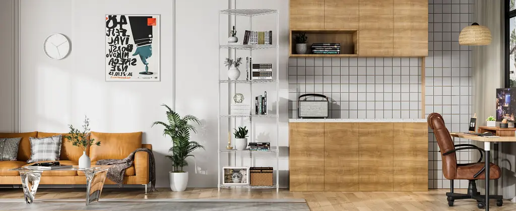 6 Tier Shelf Corner Wire Shelf Rack Pentagonal Shelves Adjustable Metal Storage Organizer like it
