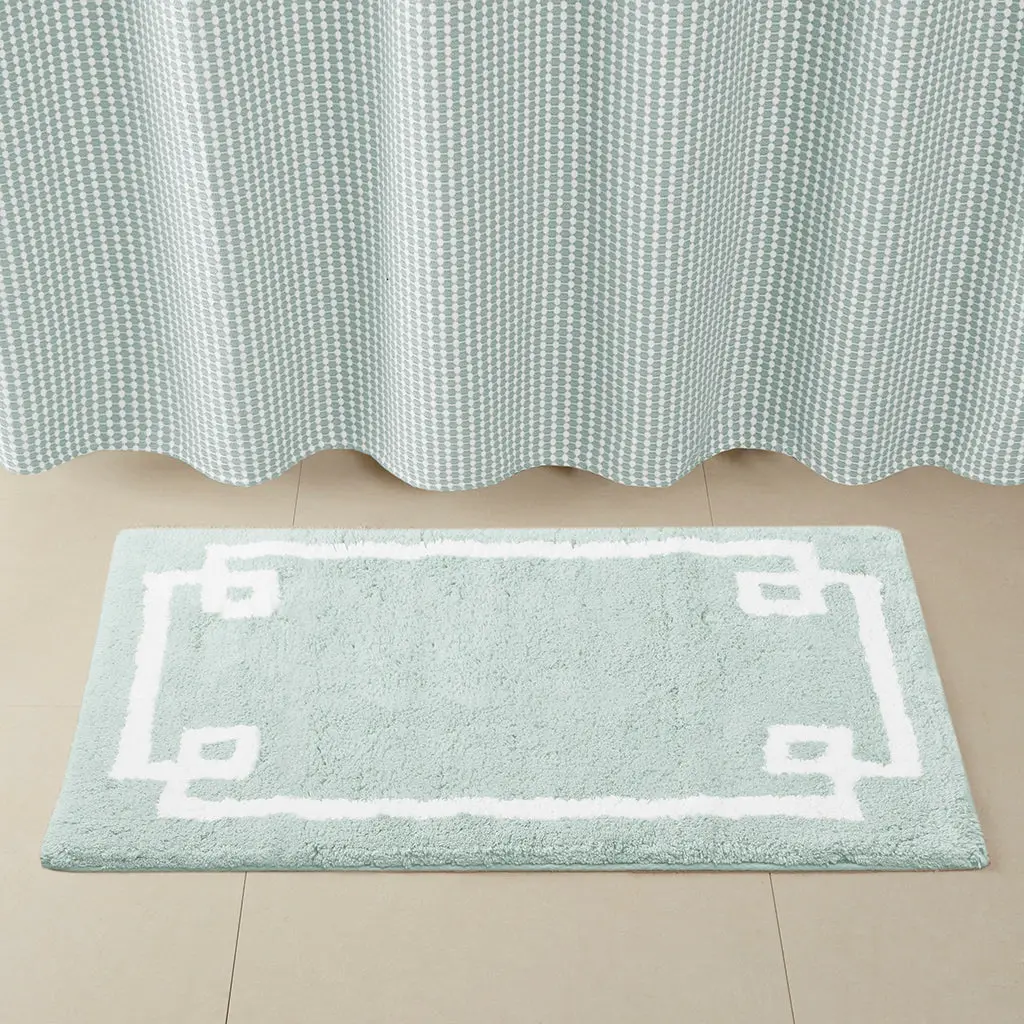 Cotton Tufted Bath Rug 24x40 Seafoam Soft Absorbent Bath Mat jla
