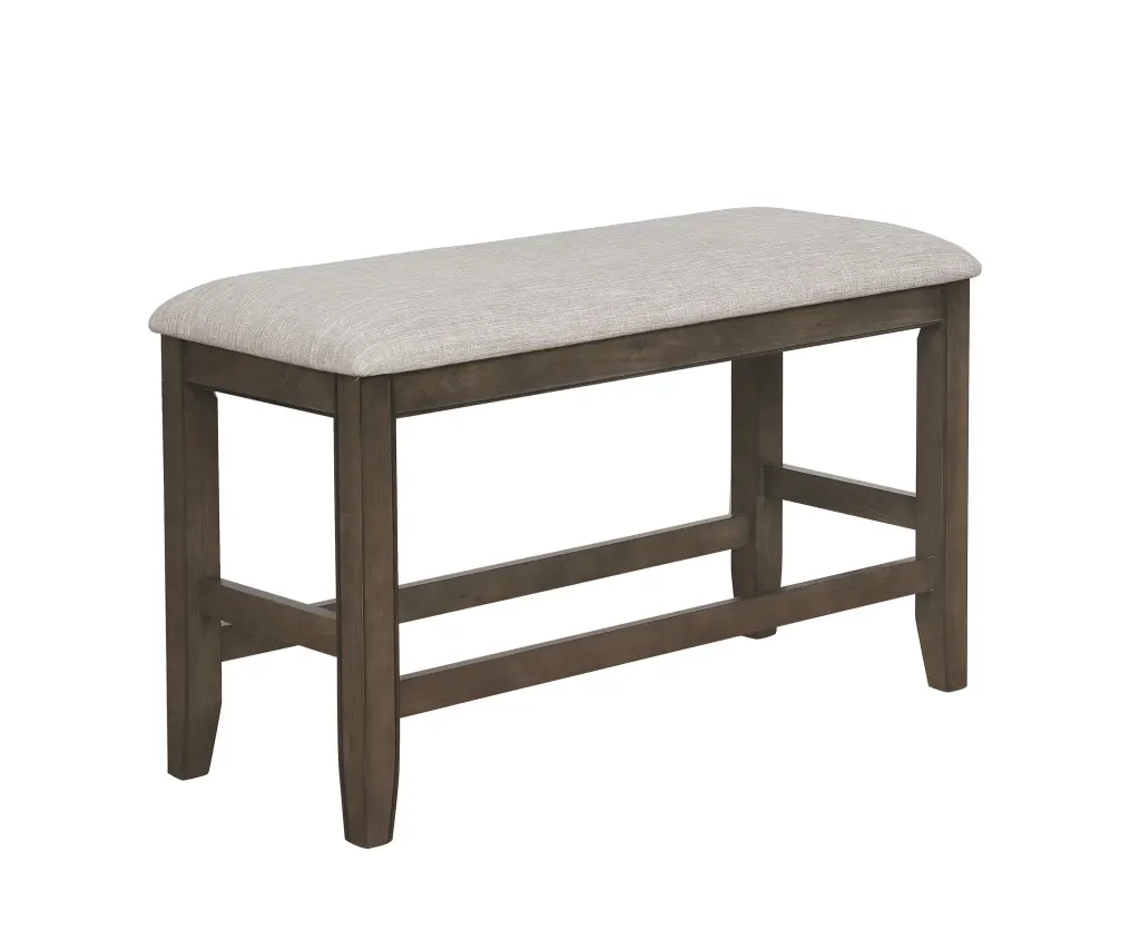 Farmhouse Style Gray Counter Height Bench Footrest Upholstered Seat Kitchen or Dining kanepe