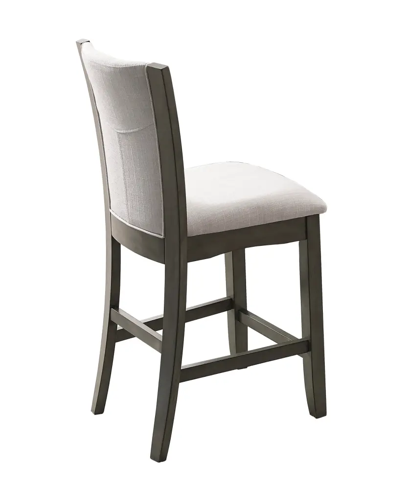 2Pc Contemporary Counter Height Dining Chair Gray Upholstered Seat kanepe