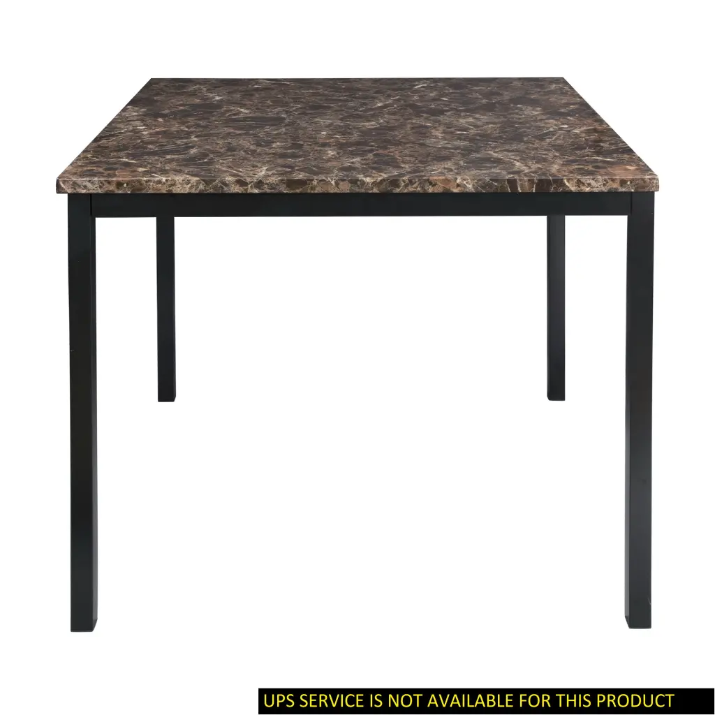 Counter Height Table 1Pc Metallic Frame Faux Marble Top Square Transitional Dining Table kanepe