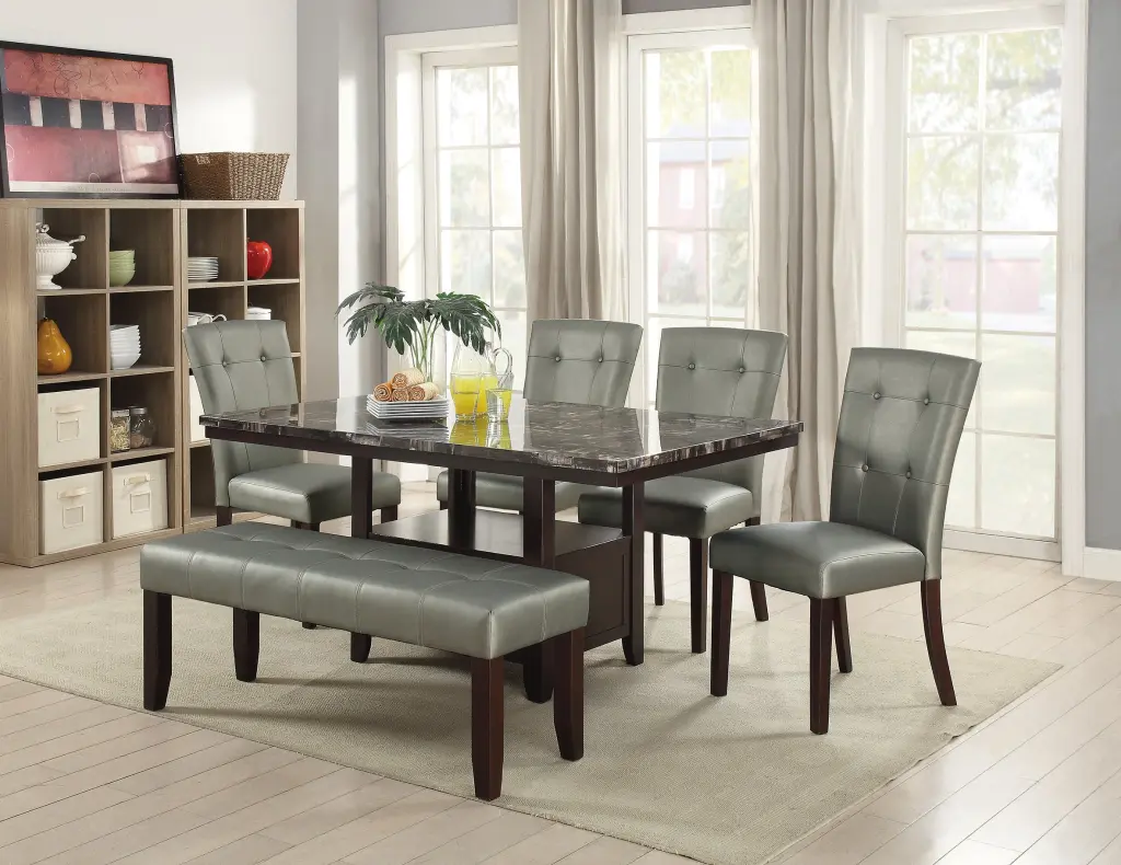6 Piece Counter Height Dining Set Table and Stools Dining Room kanepe