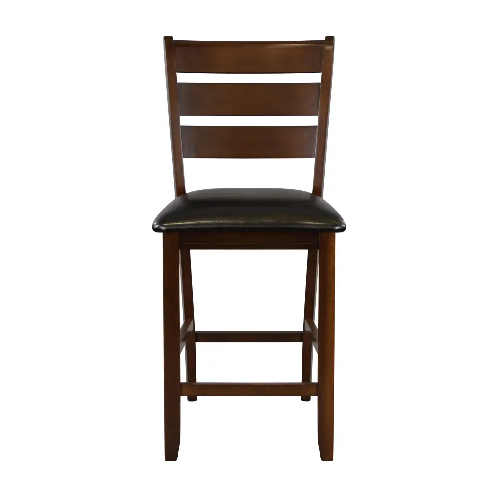 Contemporary Style Set 2 Counter Height Chairs Dark Oak Finish Timber kanepe