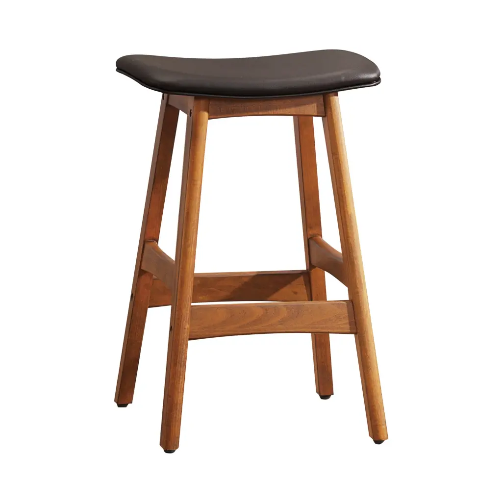 Solid Wood Walnut Finish Counter Height Stools Set 2 Dark Brown kanepe