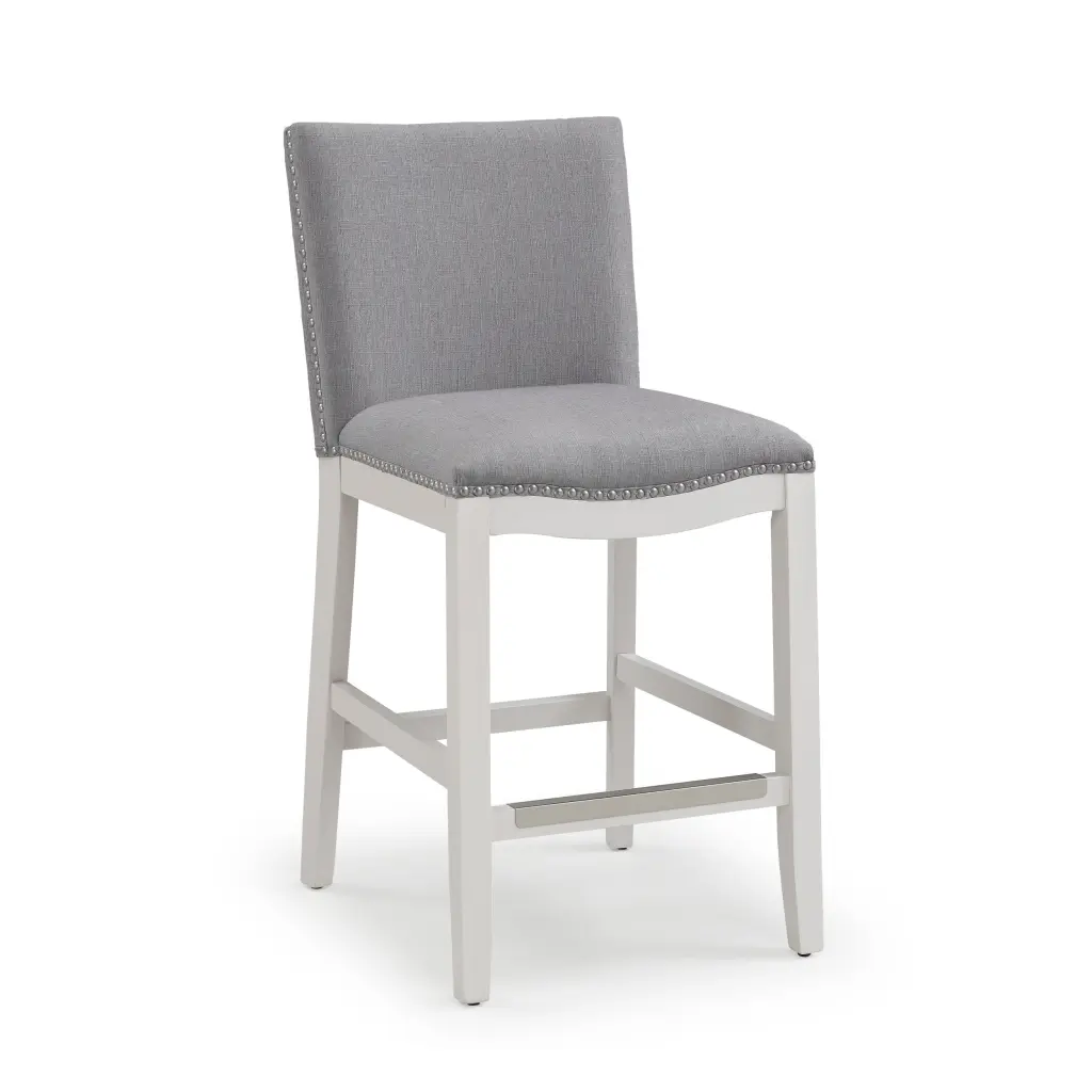 Asheboro Grey Counter Stool White Foam Material ridgecrest home