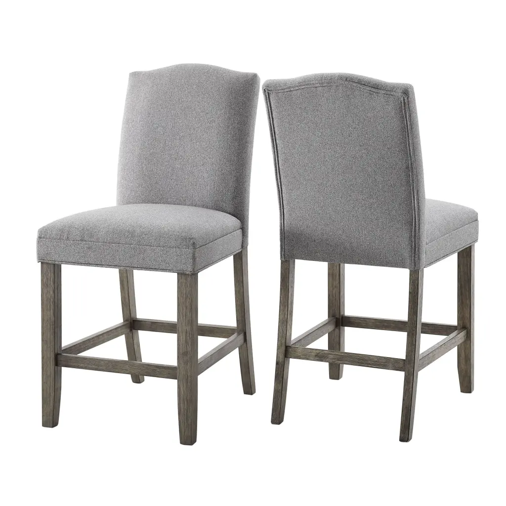 Grayson Counter Chair Set 2 Dark Gray Timber Construction steve silver furniture
