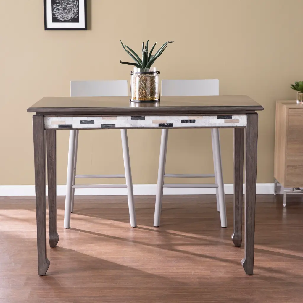 Hadersley Counter Table Gray Mdf Modern Kitchen Dining Table sei