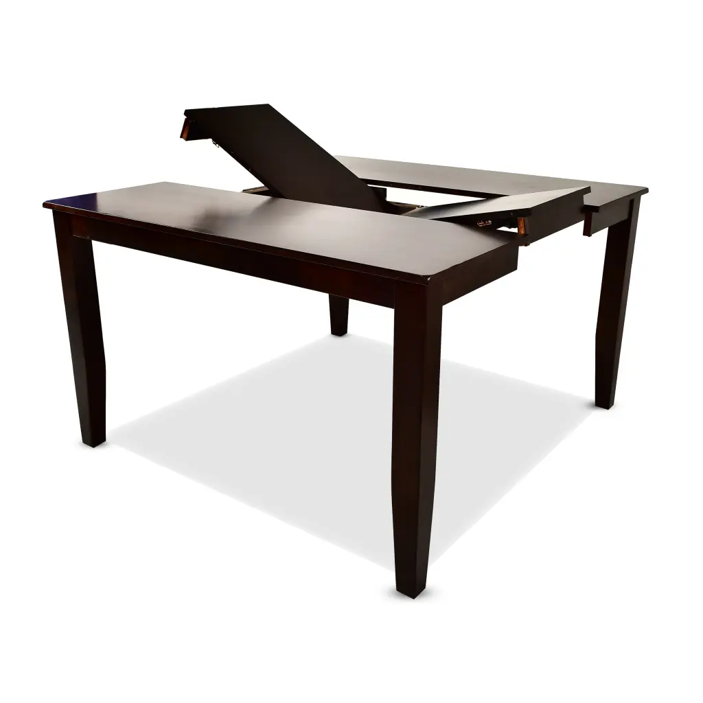 Crosspointe Counter Table Brown Timber - Kitchen Island Bar Table Solid Wood Finish steve silver furniture