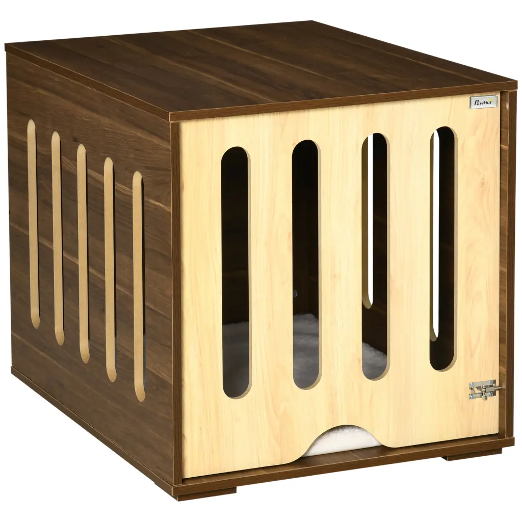 Pawhut Dog Crate End Table Removable Door Panel Home Decor Style aosom business