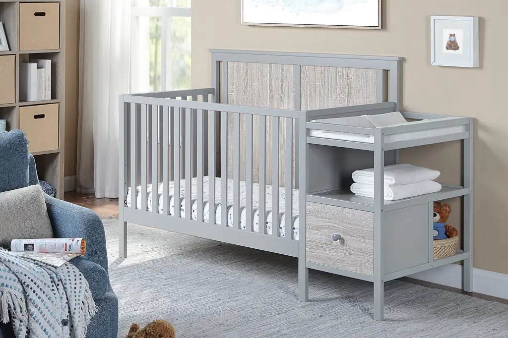 Connelly 4 1 Crib And Transformer Bundle Gray Rockport Grey Wood simple living