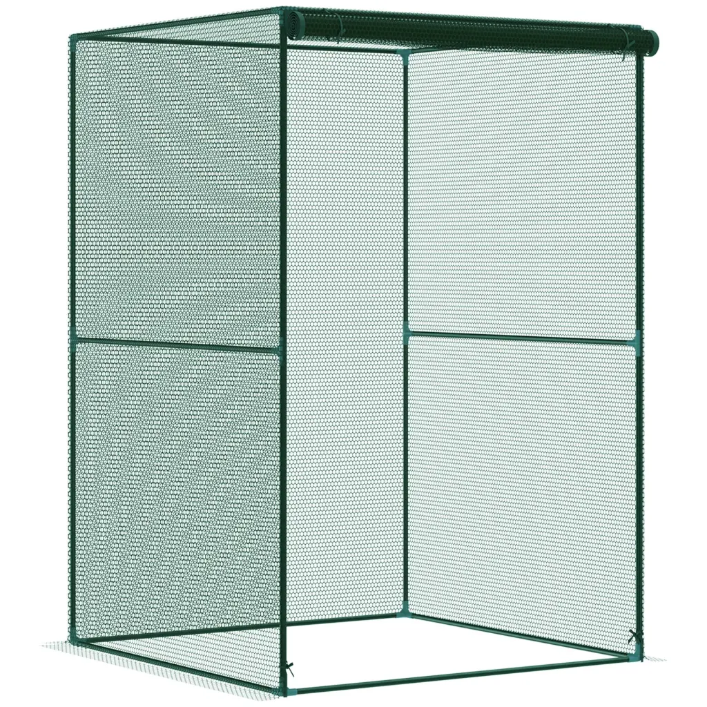 Outsunny 4 X 4 Crop Cage Plant Protection Tent Zippered Doors Garden Cover aosom business
