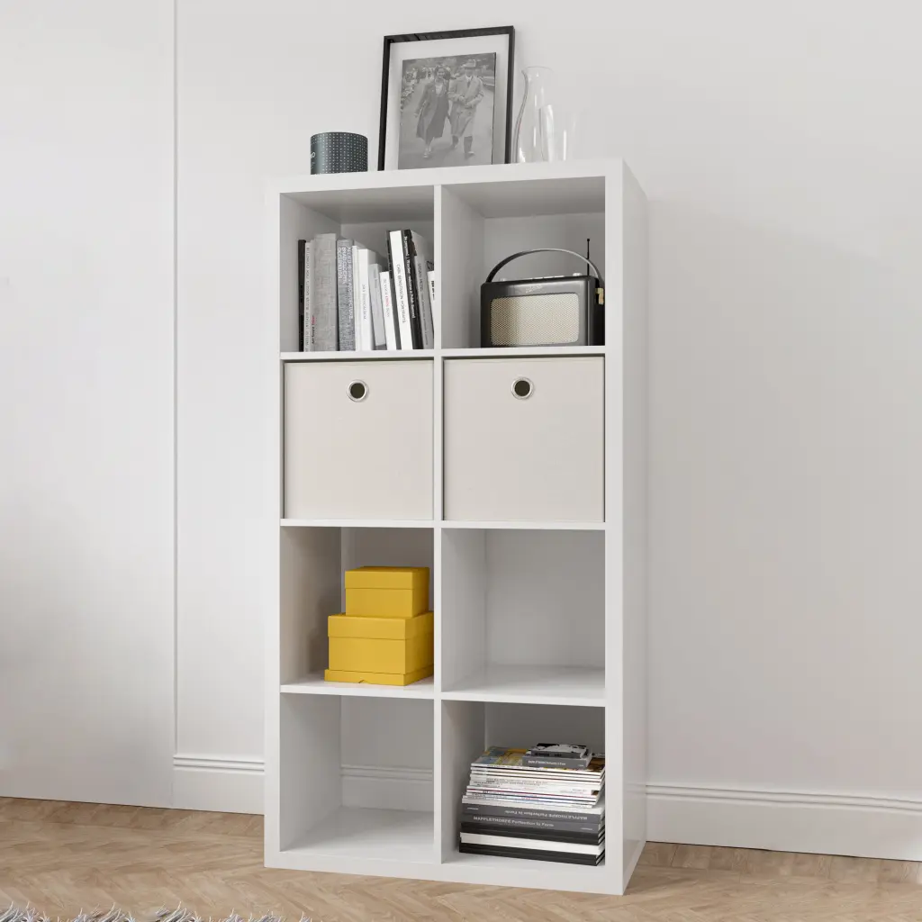 Smart Cube 8 Cube Organizer Storage Opened Back Shelves 2 X 4 Cubes w1412 rocci houseware