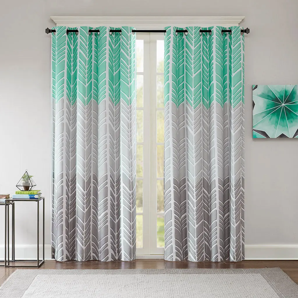 Printed Total Blackout Drape Panel 1 Piece Multicolor Polyester jla