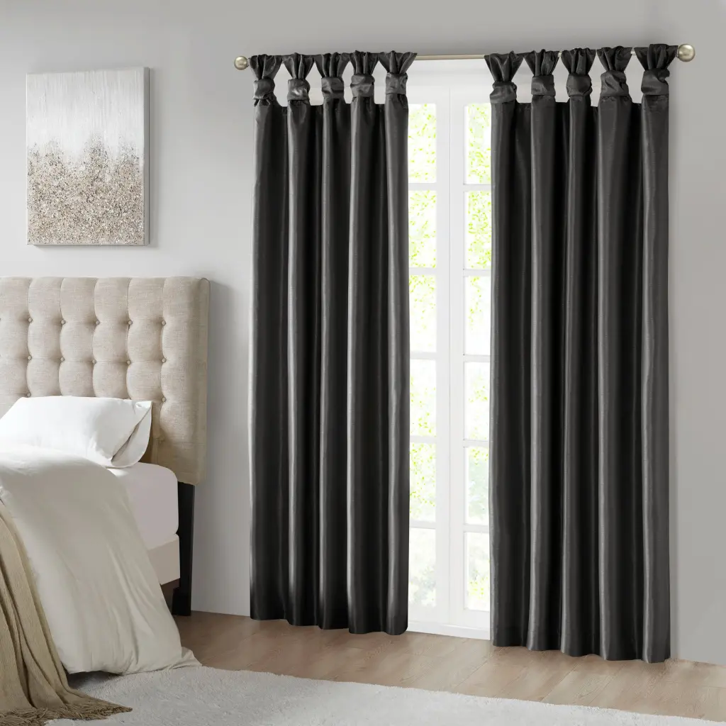50X84 Inch Twist Tab Total Blackout Window Curtain Panel jla