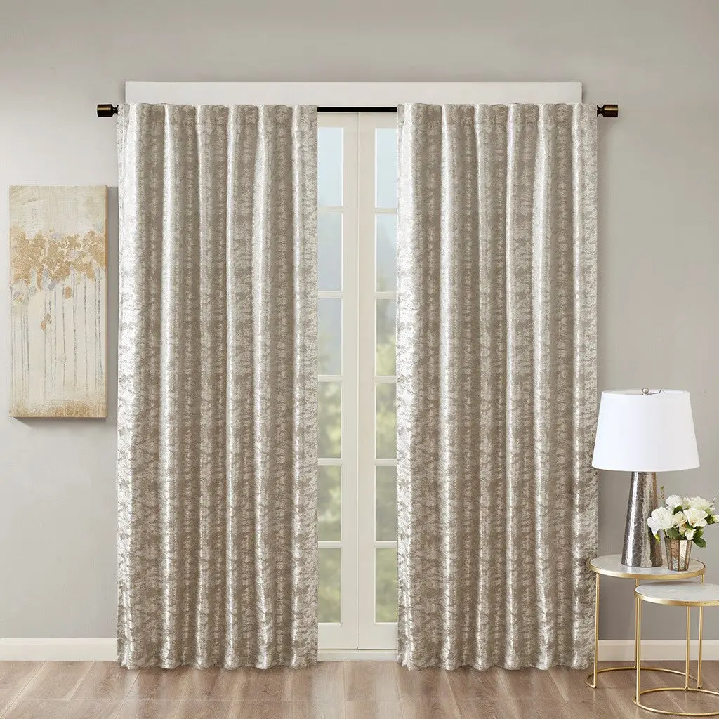 Jacquard Lined Total Blackout Rod Pocket Back Tab Curtain Panel 1 Piece jla