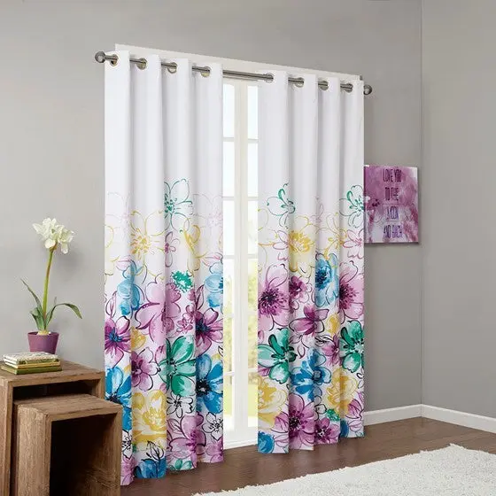 Printed Total Blackout Drape Panel Only 1 Window Panel Multicolor jla
