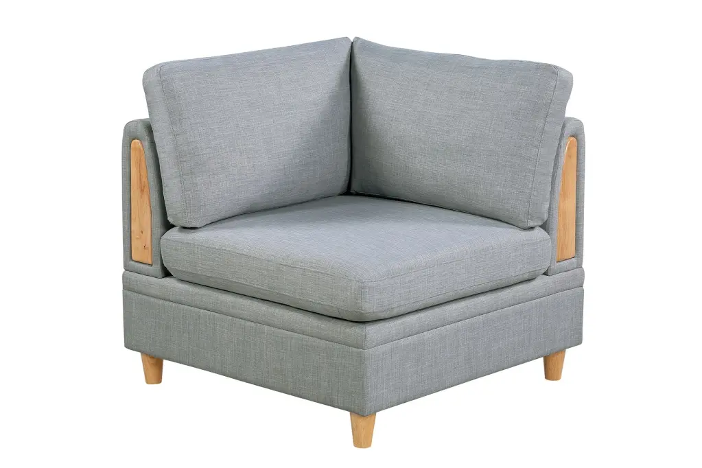 Corner Wedge Cushion Light Grey Dorris Material Living Room Home Decor kanepe