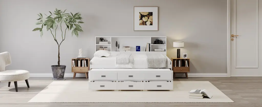Full Size Captain Daybed Storage Bookcase Headboard bed best