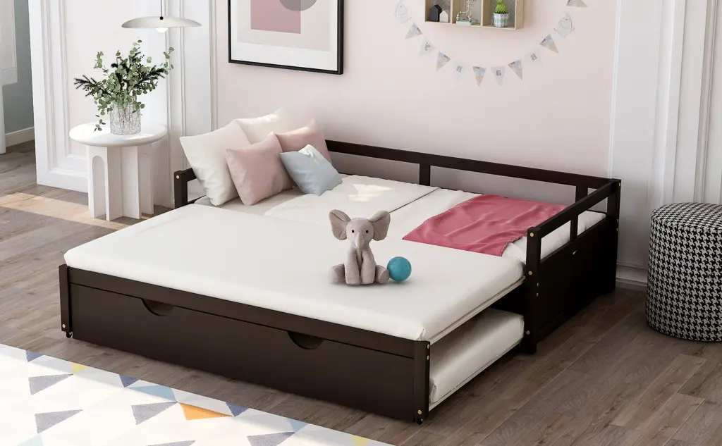 Extending Daybed Trundle Timberen Daybed Trundle Espresso Twin Bed lucky furniture